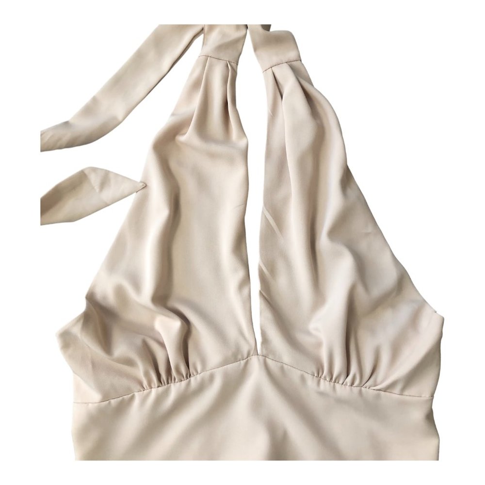 HYFVE, HYFVE, HYFVE, V-Neck Beige Halter Crop Top Sizes M - Picture 4 of 8